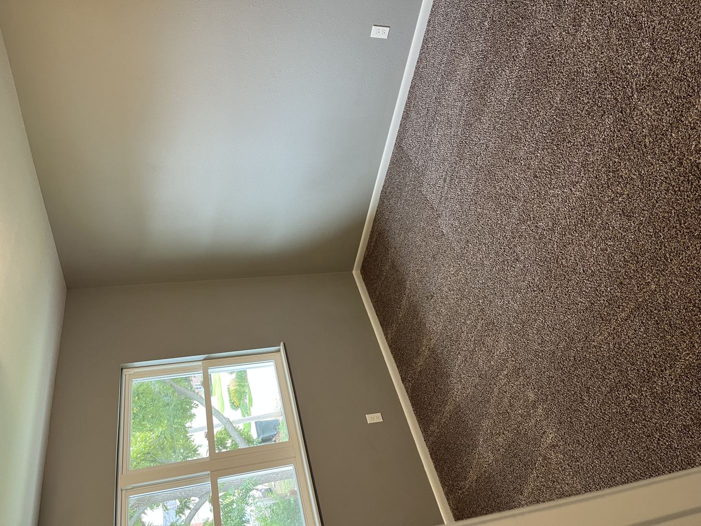 Deep cleaned bedroom carpet