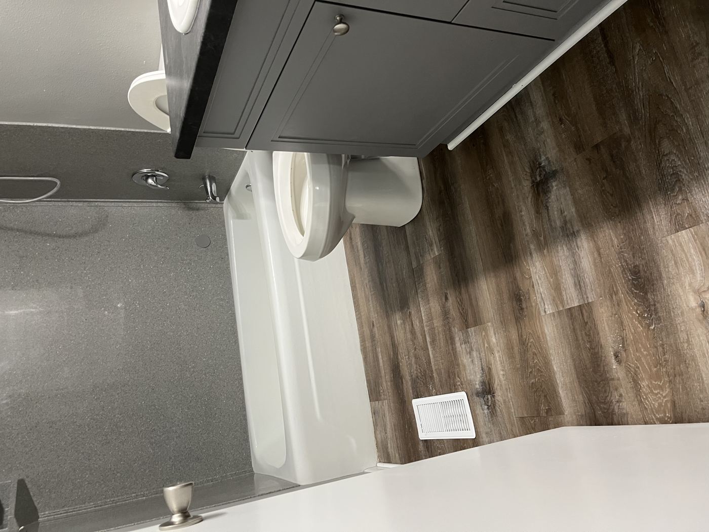 Clean bathroom vanity