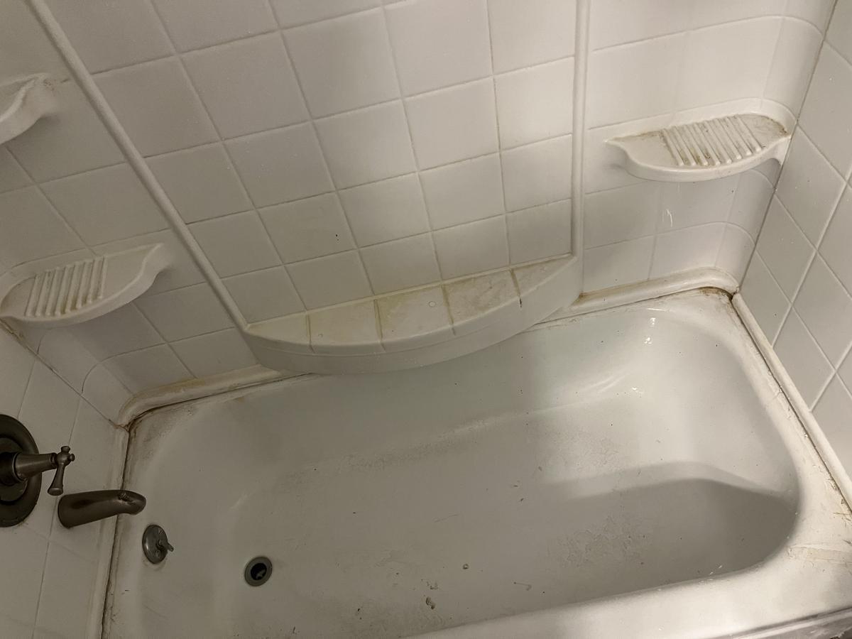 Bathroom before cleaning