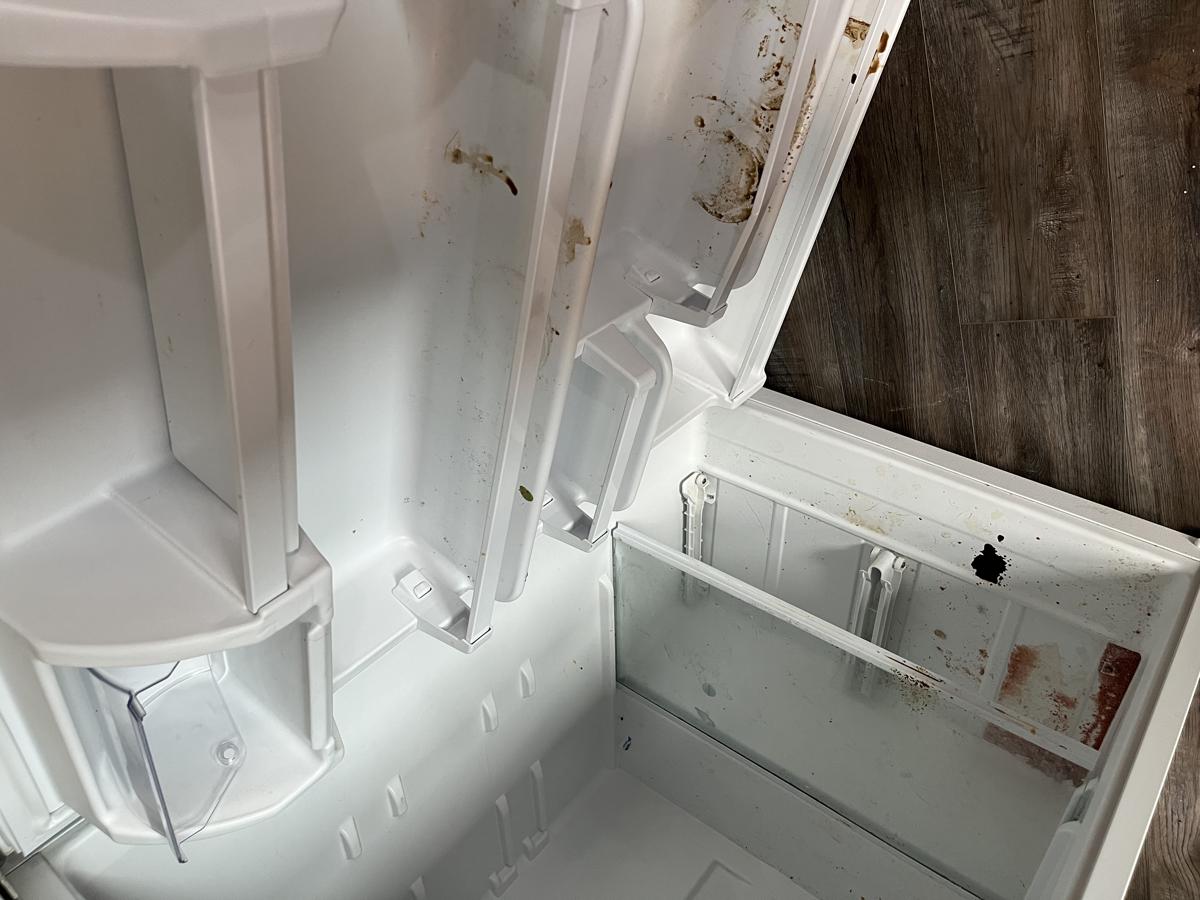 Refrigerator before cleaning